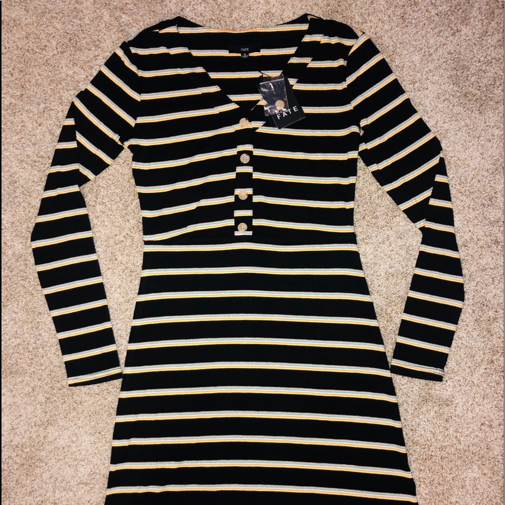 Multicolored Stripped Fate Dress